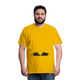 Alien Bursting Out of Stomach Men's Premium T-Shirt - sun yellow