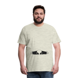 Alien Bursting Out of Stomach Men's Premium T-Shirt - heather oatmeal