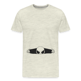 Alien Bursting Out of Stomach Men's Premium T-Shirt - heather oatmeal