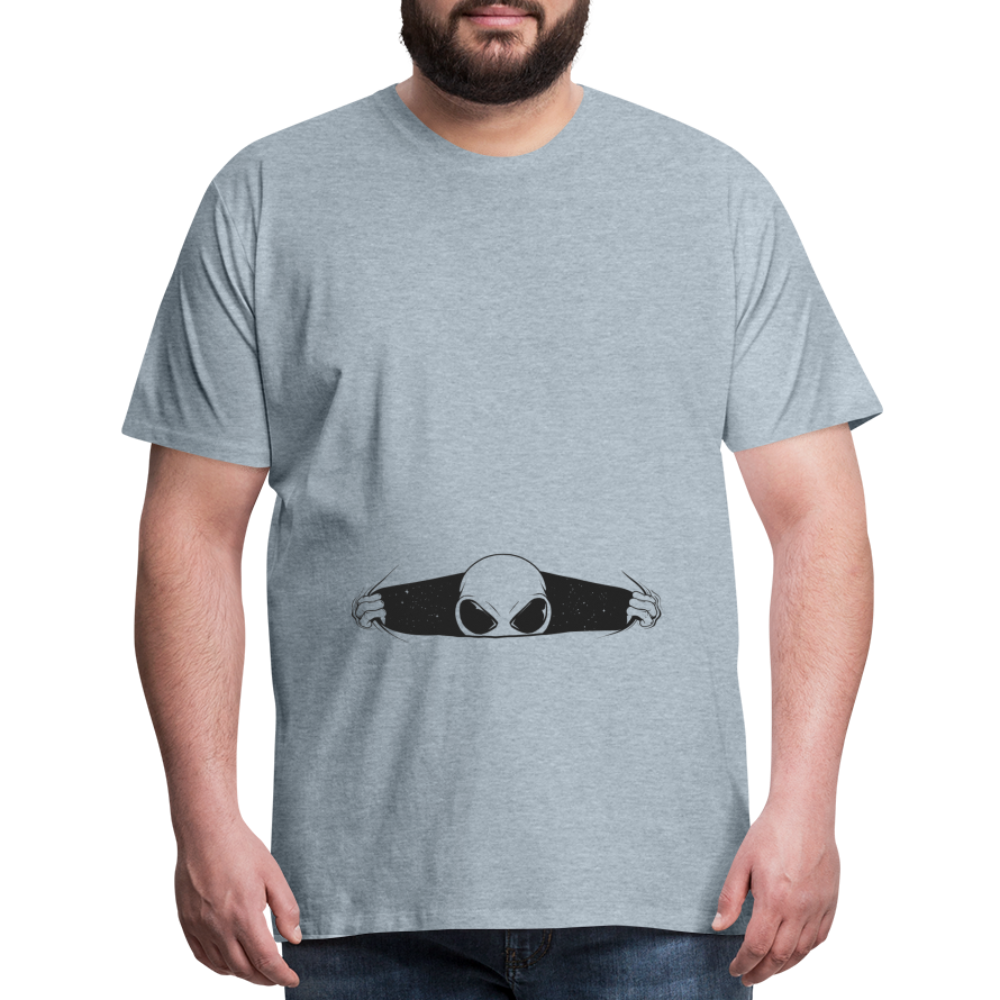 Alien Bursting Out of Stomach Men's Premium T-Shirt - heather ice blue