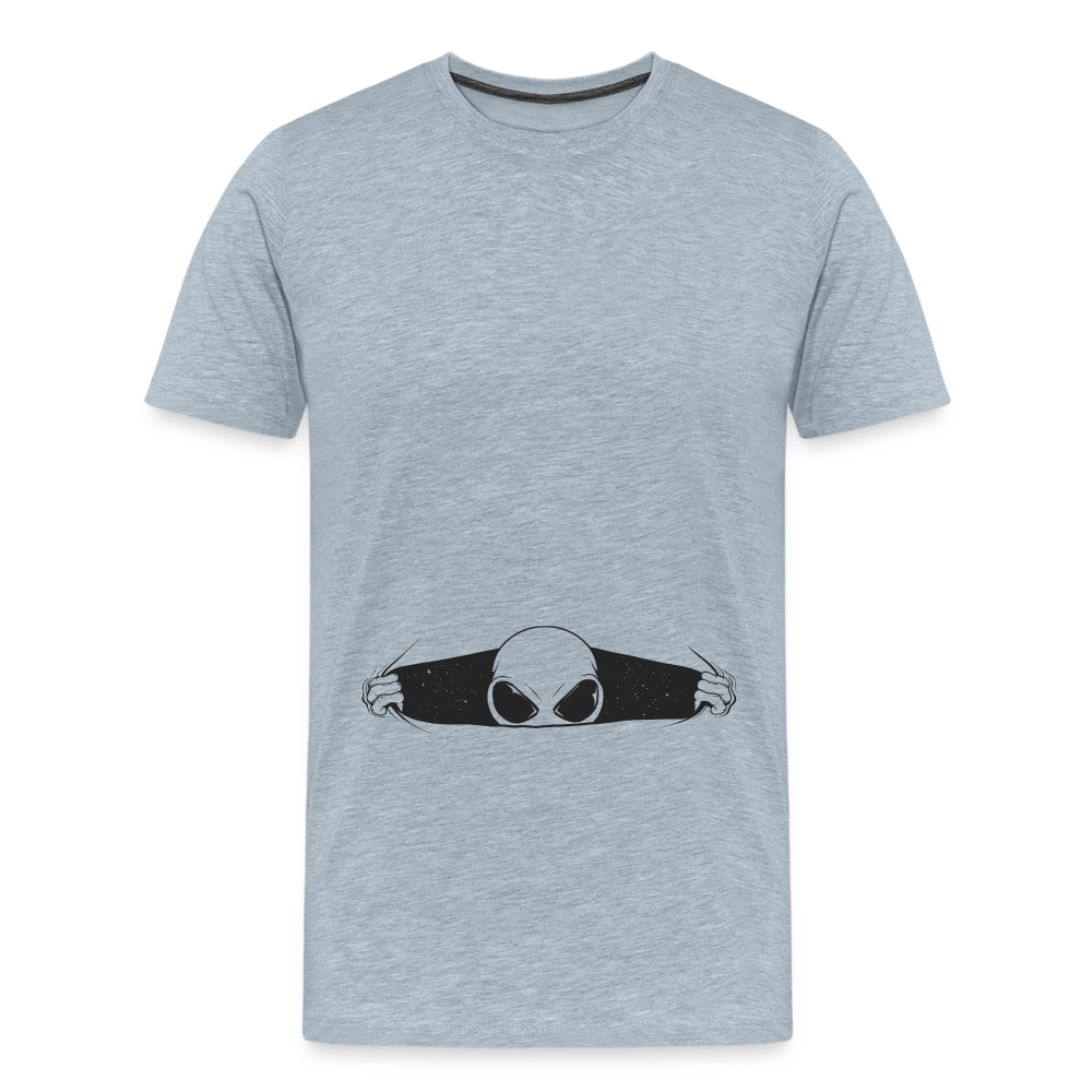 Alien Bursting Out of Stomach Men's Premium T-Shirt - heather ice blue