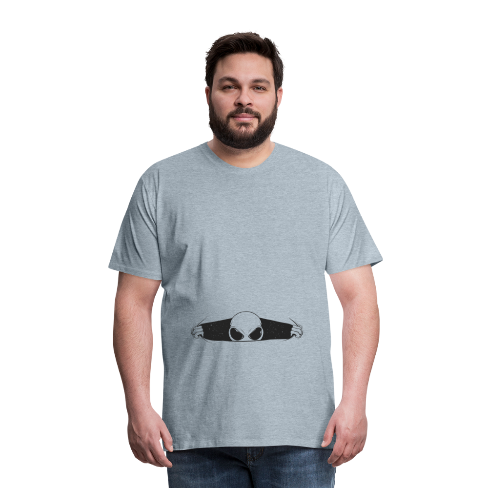 Alien Bursting Out of Stomach Men's Premium T-Shirt - heather ice blue
