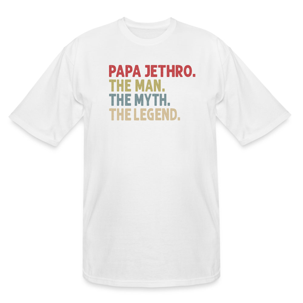 Papa Jethro the Man the Myth the Legend Men's Tall T-Shirt - white