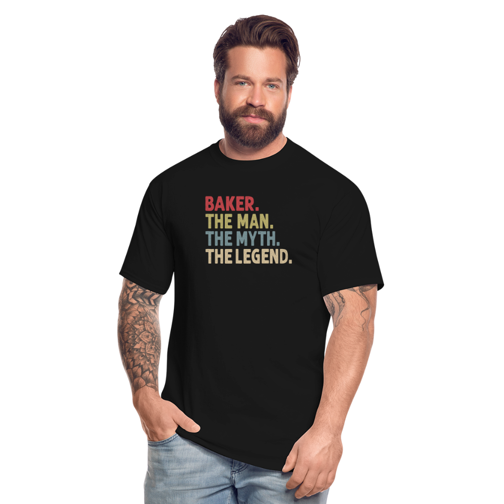 Baker the Man the Myth the Legend Men's Tall T-Shirt - black