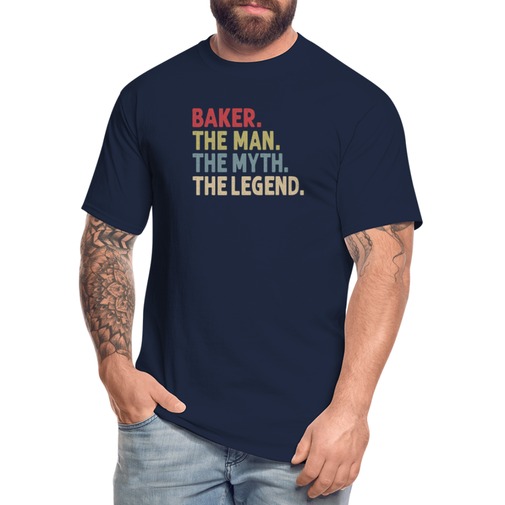 Baker the Man the Myth the Legend Men's Tall T-Shirt - navy