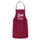 Chef Teena Adjustable Apron - burgundy