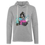 Mermaid Witch Unisex Lightweight Terry Hoodie - heather gray