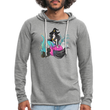 Mermaid Witch Unisex Lightweight Terry Hoodie - heather gray