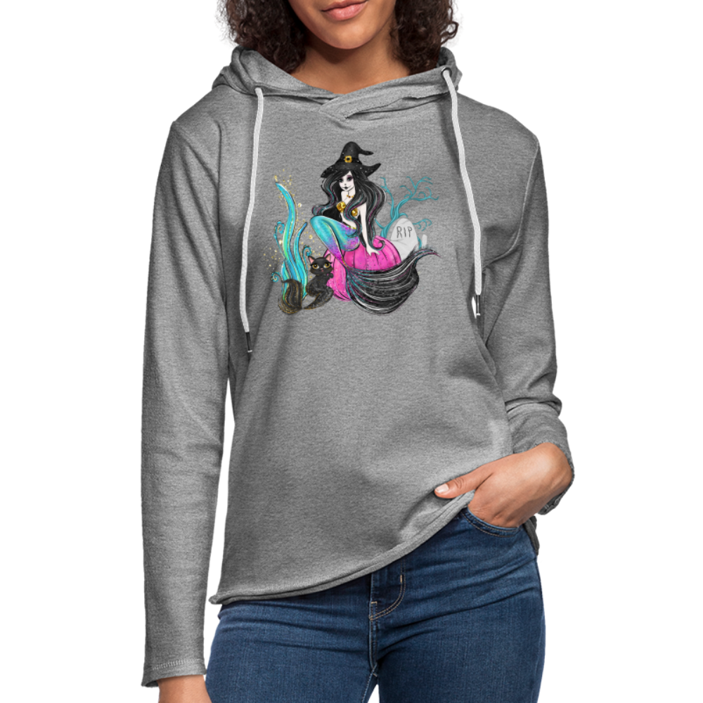 Mermaid Witch Unisex Lightweight Terry Hoodie - heather gray