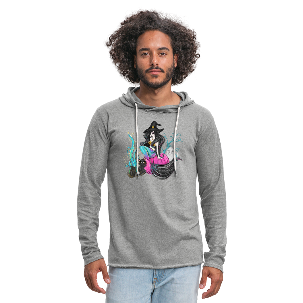 Mermaid Witch Unisex Lightweight Terry Hoodie - heather gray
