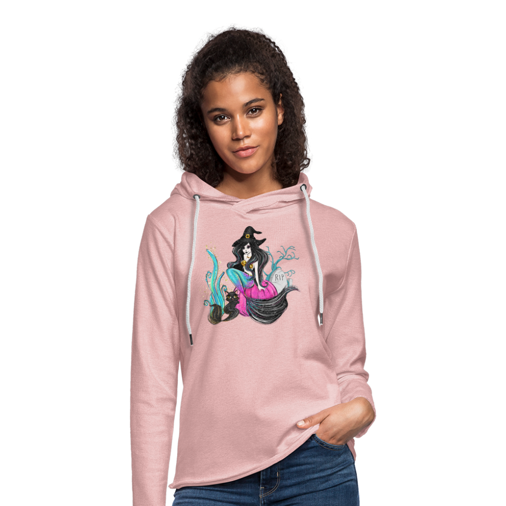 Mermaid Witch Unisex Lightweight Terry Hoodie - cream heather pink