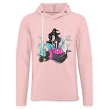 Mermaid Witch Unisex Lightweight Terry Hoodie - cream heather pink
