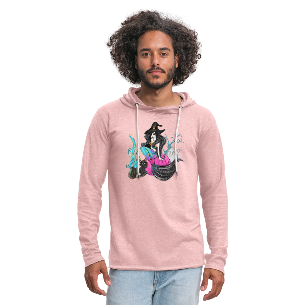 Mermaid Witch Unisex Lightweight Terry Hoodie - cream heather pink
