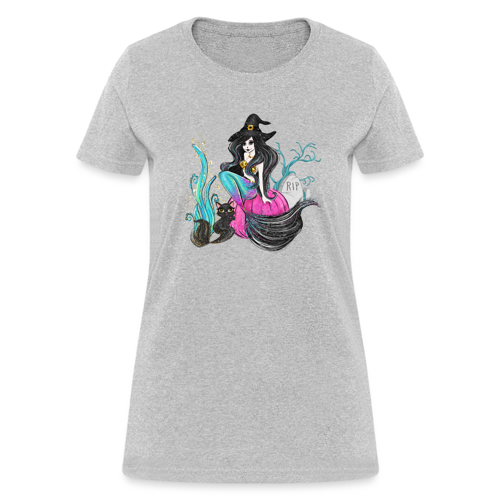 Mermaid Witch Women's T-Shirt - heather gray