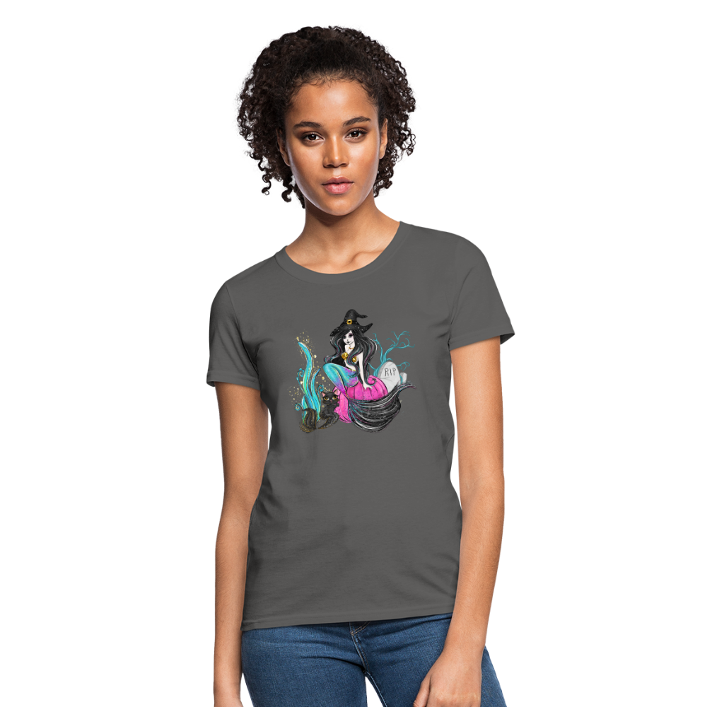 Mermaid Witch Women's T-Shirt - charcoal
