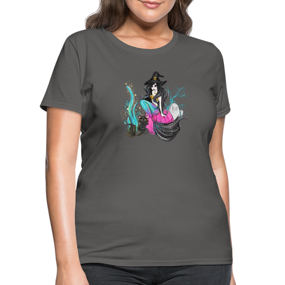 Mermaid Witch Women's T-Shirt - charcoal