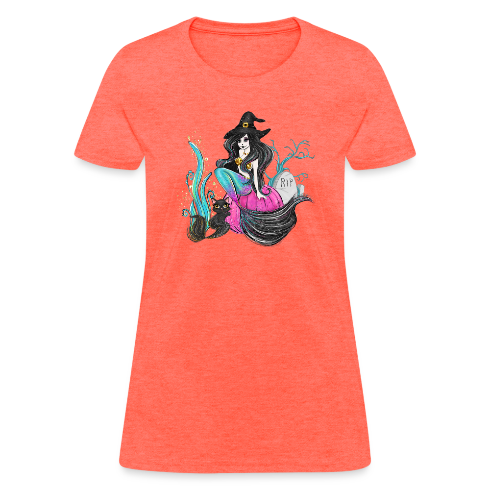 Mermaid Witch Women's T-Shirt - heather coral