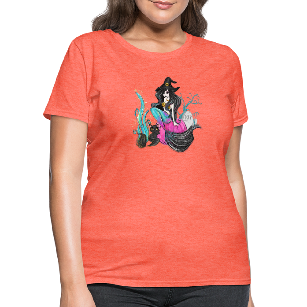 Mermaid Witch Women's T-Shirt - heather coral