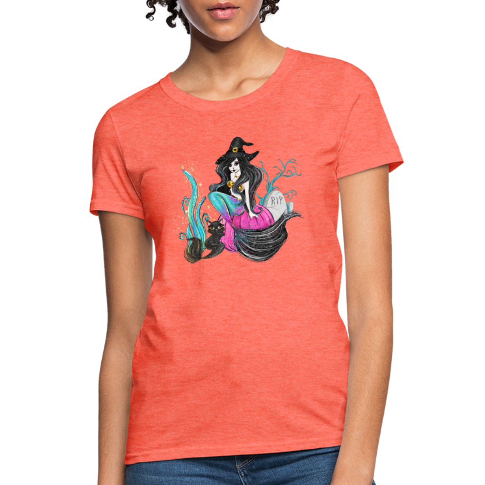 Mermaid Witch Women's T-Shirt - heather coral