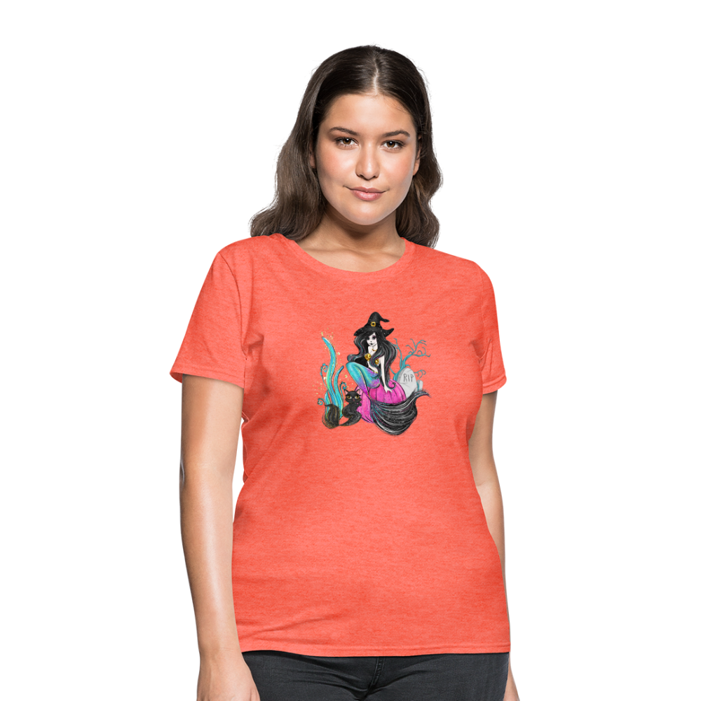 Mermaid Witch Women's T-Shirt - heather coral