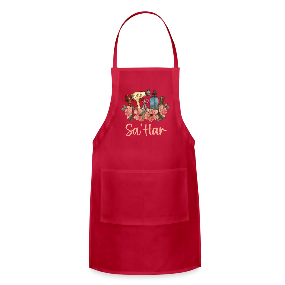 Sa'Har Hair Stylist Adjustable Apron - red