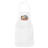 Floral Hair Stylist Adjustable Apron - white
