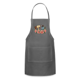 Floral Hair Stylist Adjustable Apron - charcoal