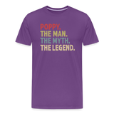 Poppy the Man the Myth the Legend Men's Premium T-Shirt - purple
