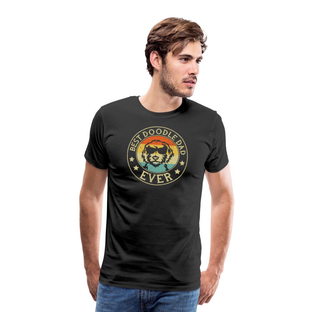 Best Doodle Dad Ever Men's Premium T-Shirt - black