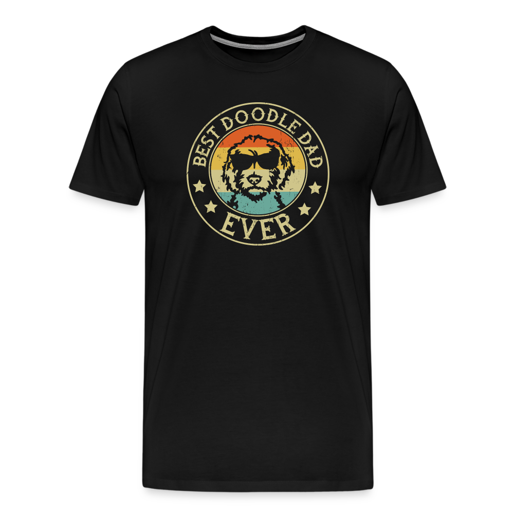 Best Doodle Dad Ever Men's Premium T-Shirt - black