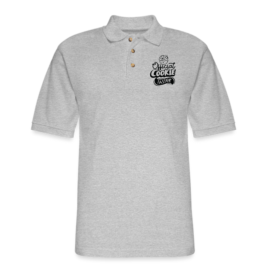 Official Cookie Taster Men's Pique Polo Shirt - heather gray