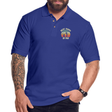 Best Poppy By Par Men's Pique Polo Shirt - royal blue