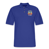 Best Papa By Par Men's Pique Polo Shirt - royal blue