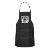 Granddaddy the Man the Myth the Grilling Legend Adjustable Apron - black