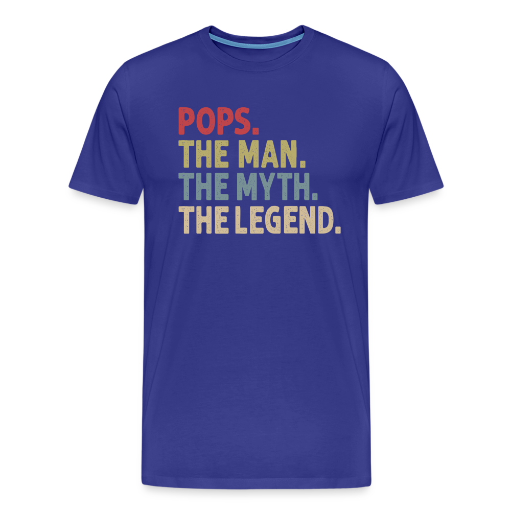 Pops the Man the Myth the Legend Men's Premium T-Shirt - royal blue