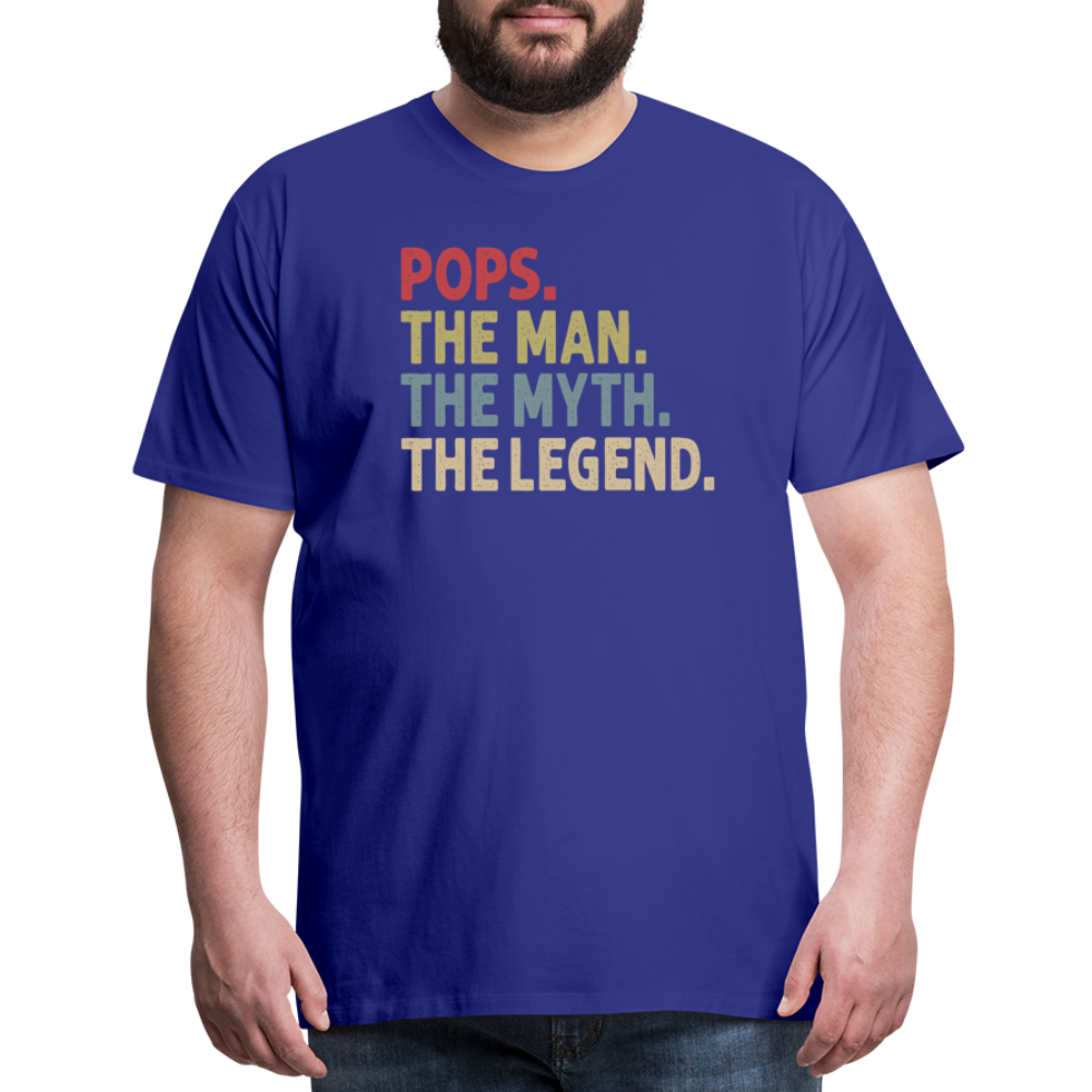Pops the Man the Myth the Legend Men's Premium T-Shirt - royal blue