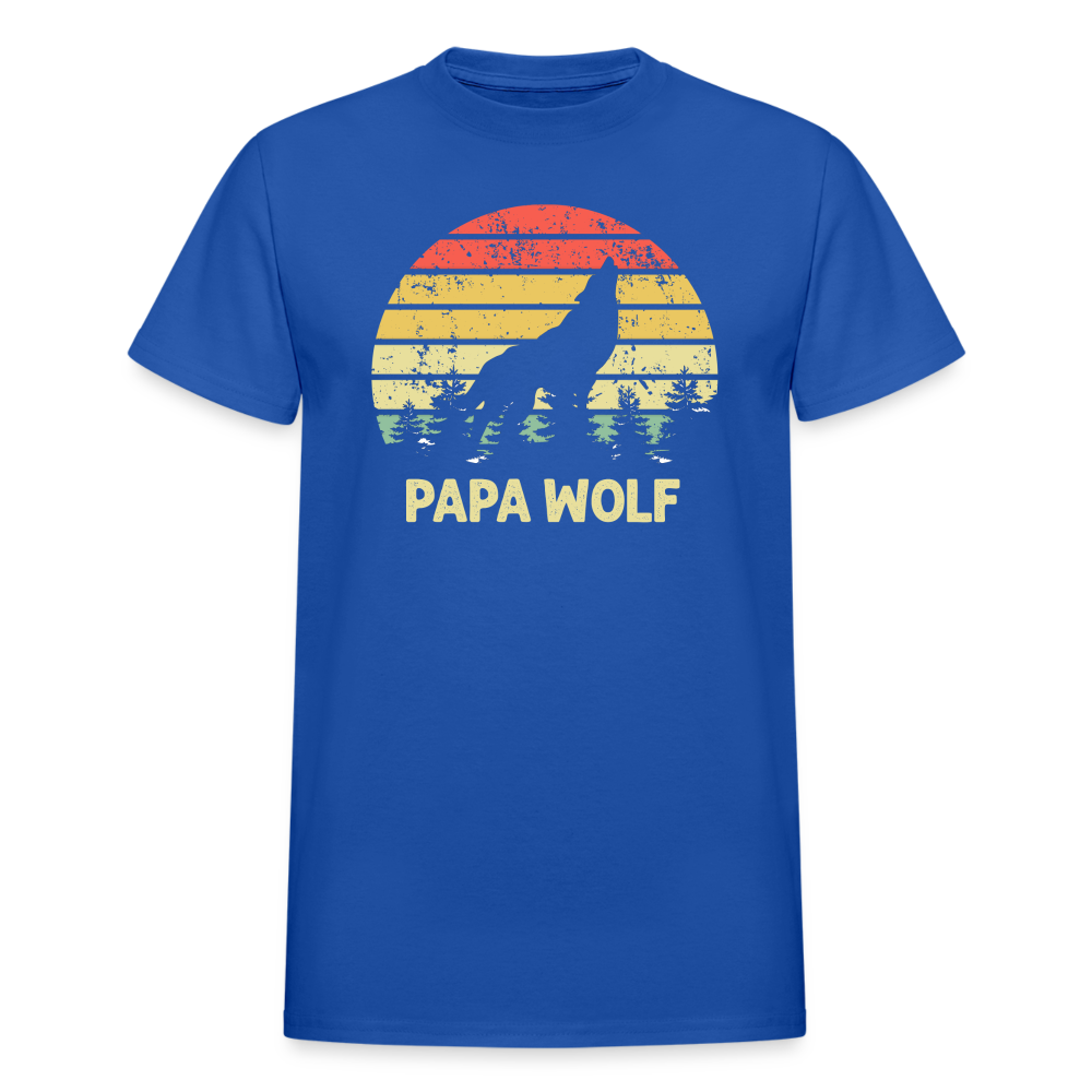 Papa Wolf Gildan Ultra Cotton Adult T-Shirt - royal blue
