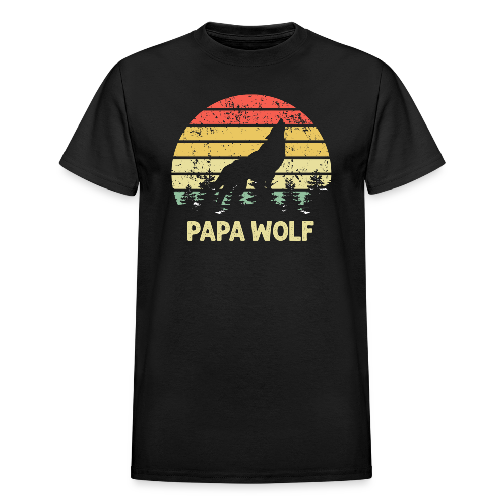 Papa Wolf Gildan Ultra Cotton Adult T-Shirt - black