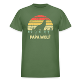 Papa Wolf Gildan Ultra Cotton Adult T-Shirt - military green