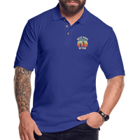 Best Pops By Par Men's Pique Polo Shirt - royal blue