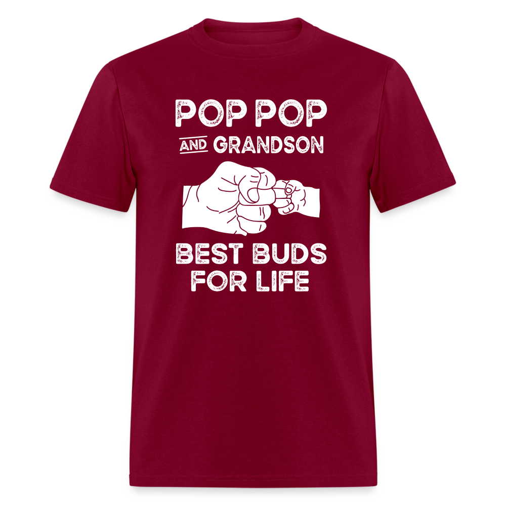 Pop Pop and Grandson Best Buds for Life Unisex Classic T-Shirt - burgundy