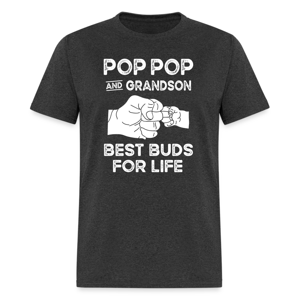 Pop Pop and Grandson Best Buds for Life Unisex Classic T-Shirt - heather black