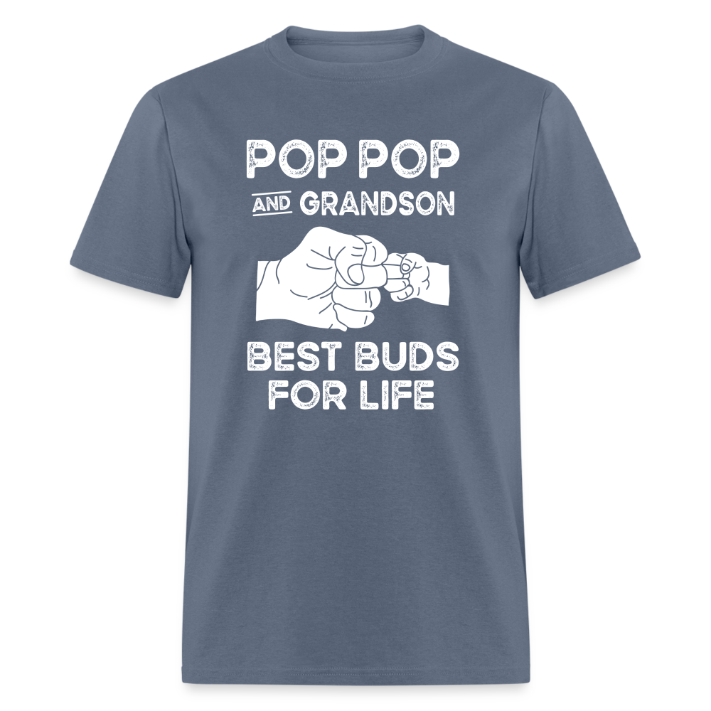 Pop Pop and Grandson Best Buds for Life Unisex Classic T-Shirt - denim