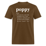 Poppy Definition Unisex Classic T-Shirt - brown