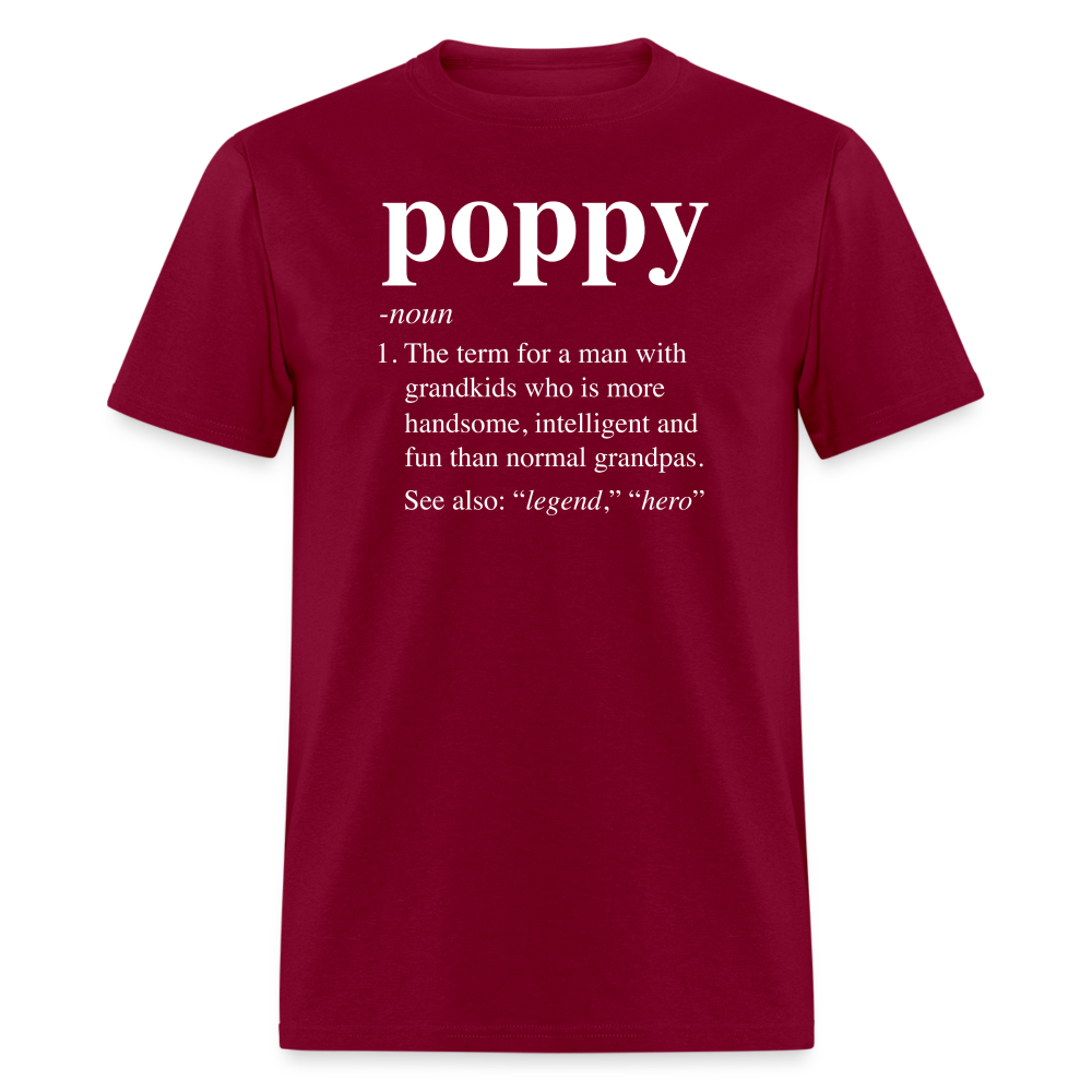 Poppy Definition Unisex Classic T-Shirt - burgundy