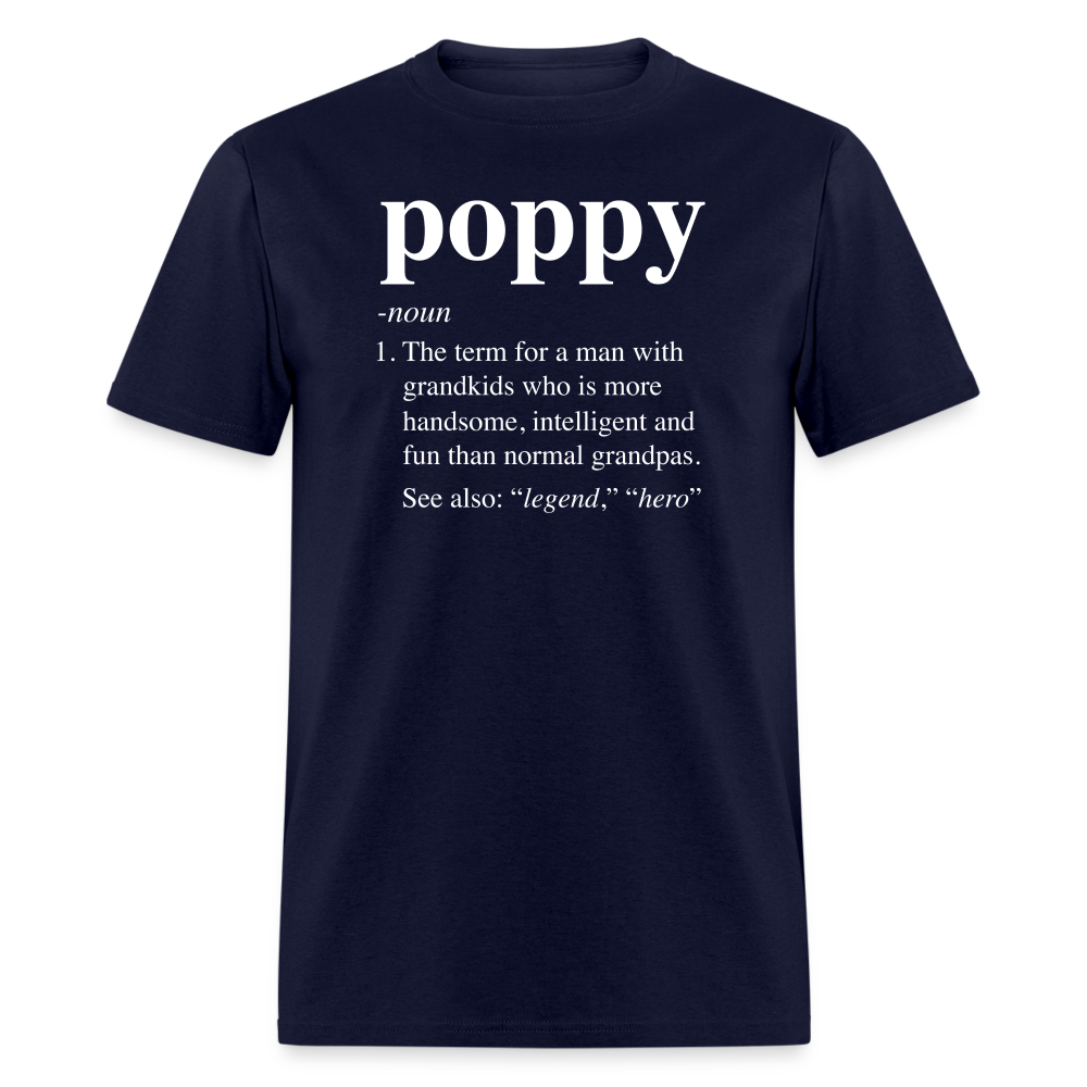 Poppy Definition Unisex Classic T-Shirt - navy