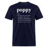 Poppy Definition Unisex Classic T-Shirt - navy