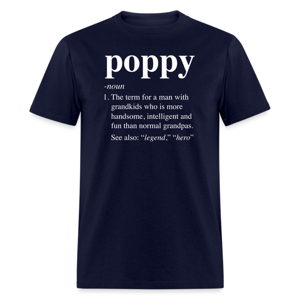 Poppy Definition Unisex Classic T-Shirt - navy