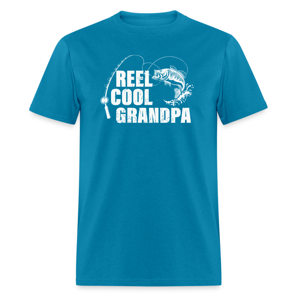 Reel Cool Grandpa Unisex Classic T-Shirt - turquoise