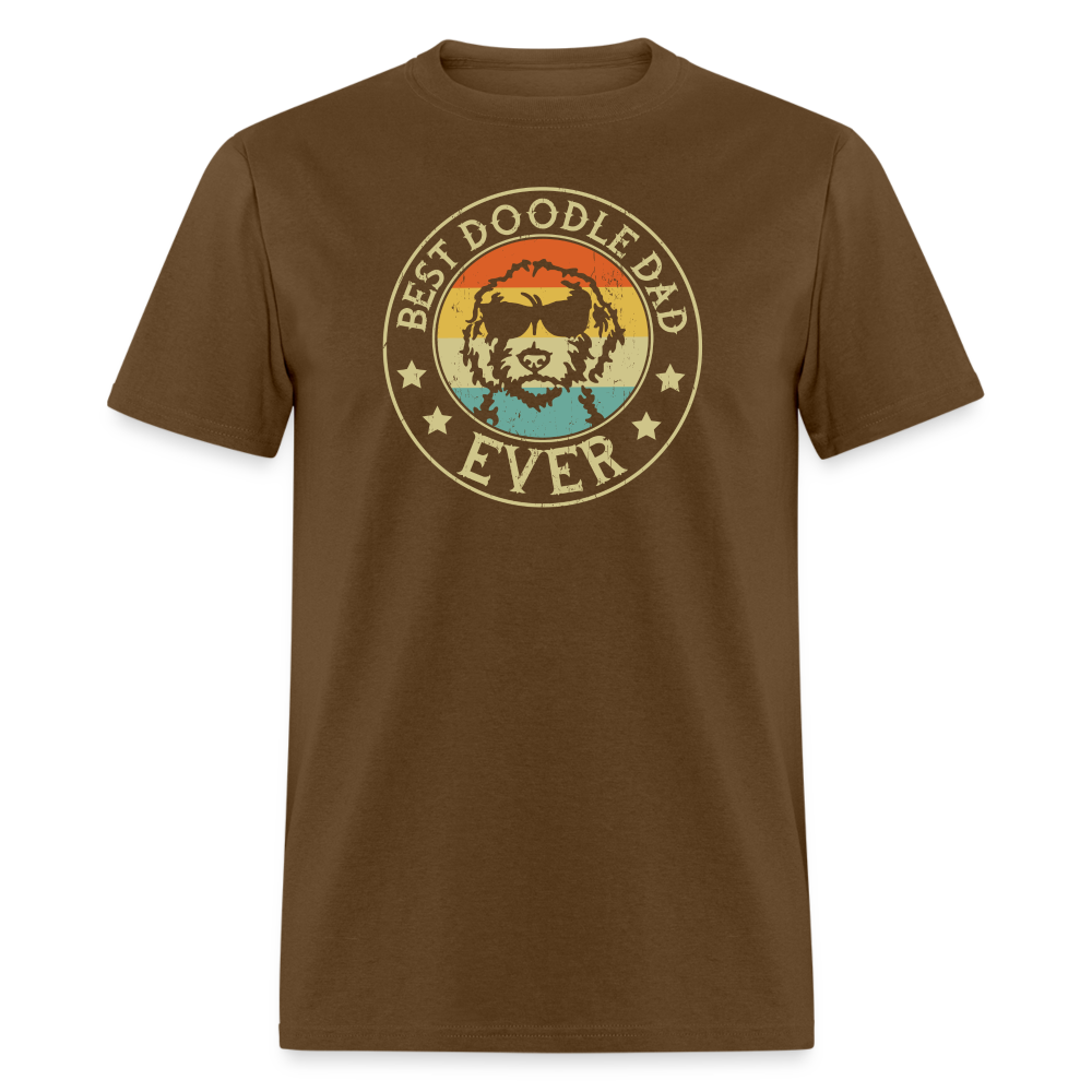 Best Doodle Dad Ever Unisex Classic T-Shirt - brown